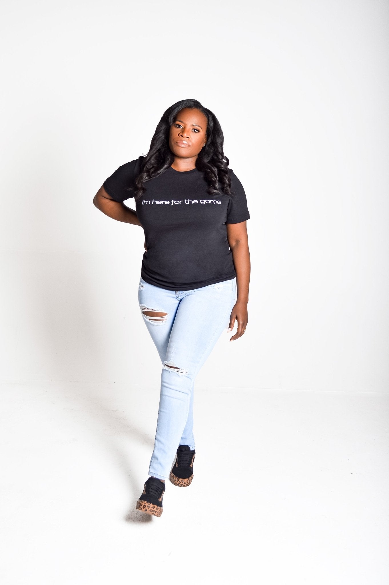 Black Script Tee - I’m Here For The Game