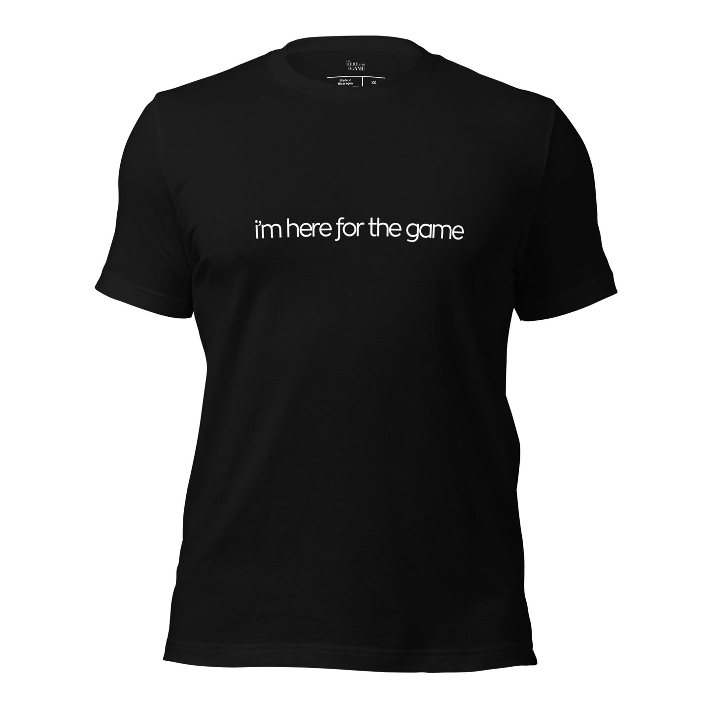 Black Script Tee - I’m Here For The Game