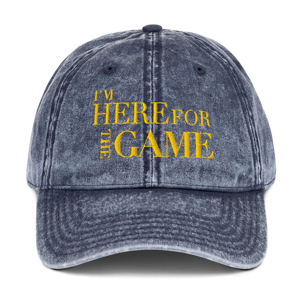 Gold Logo Cotton Twill Hat - I’m Here For The Game