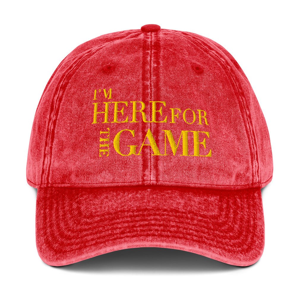Gold Logo Cotton Twill Hat - I’m Here For The Game