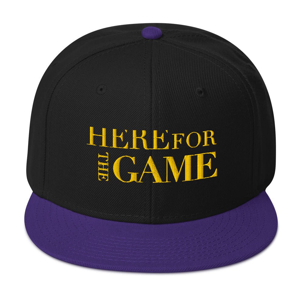 Purple & Gold Snapback - I’m Here For The Game