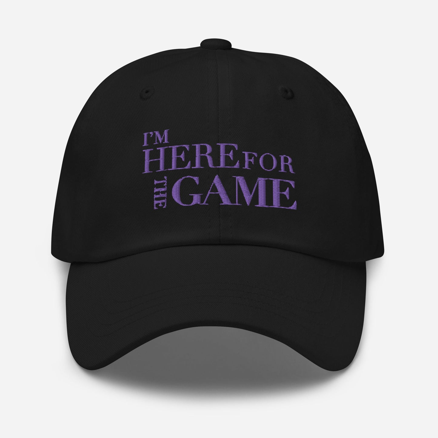 Purple Logo Hat - I’m Here For The Game