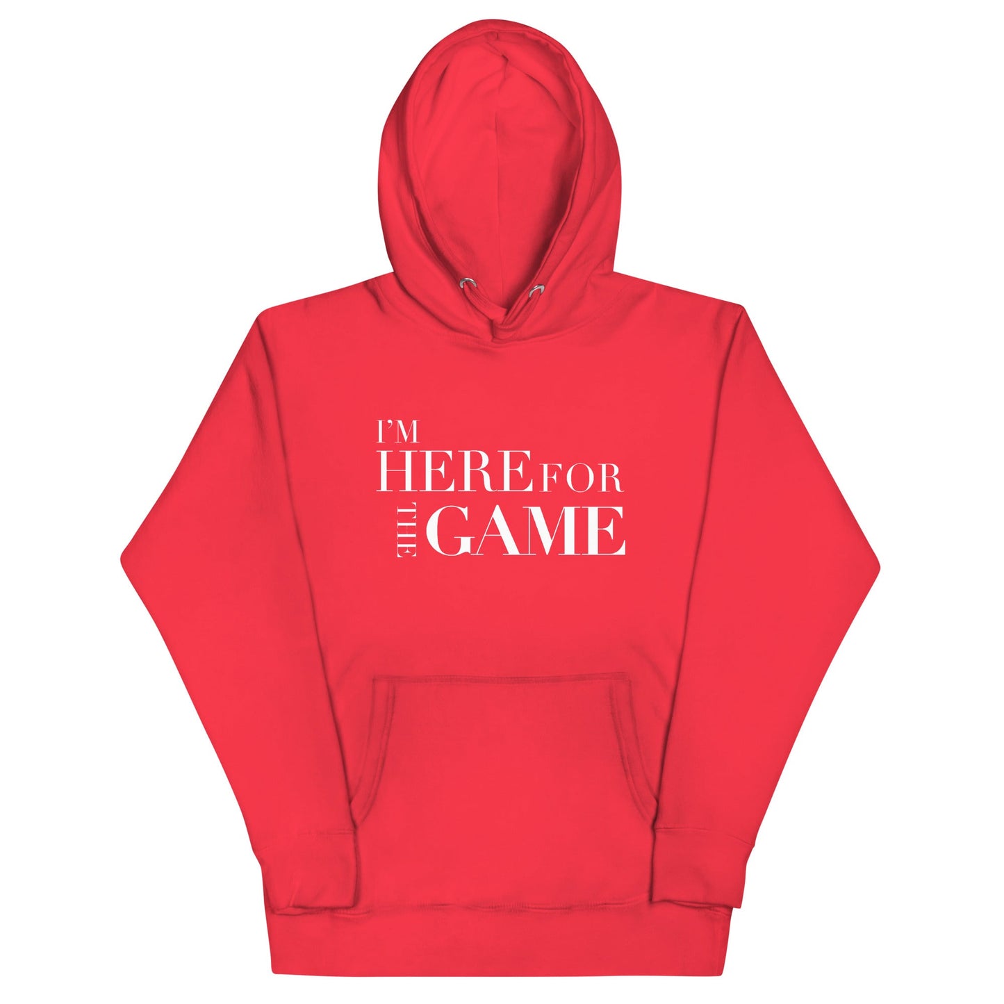 Red Logo Hoodie - I’m Here For The Game