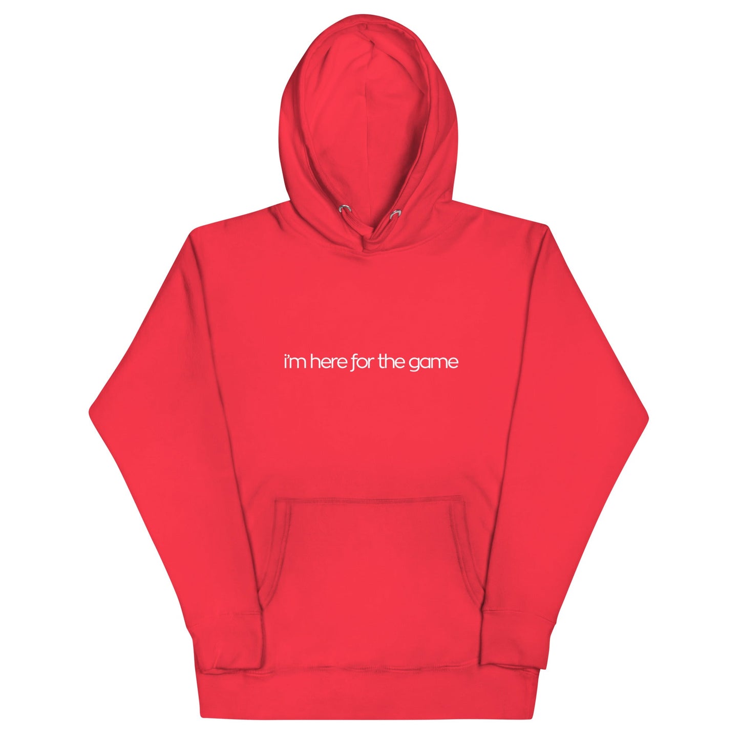 Red Script Hoodie - I’m Here For The Game