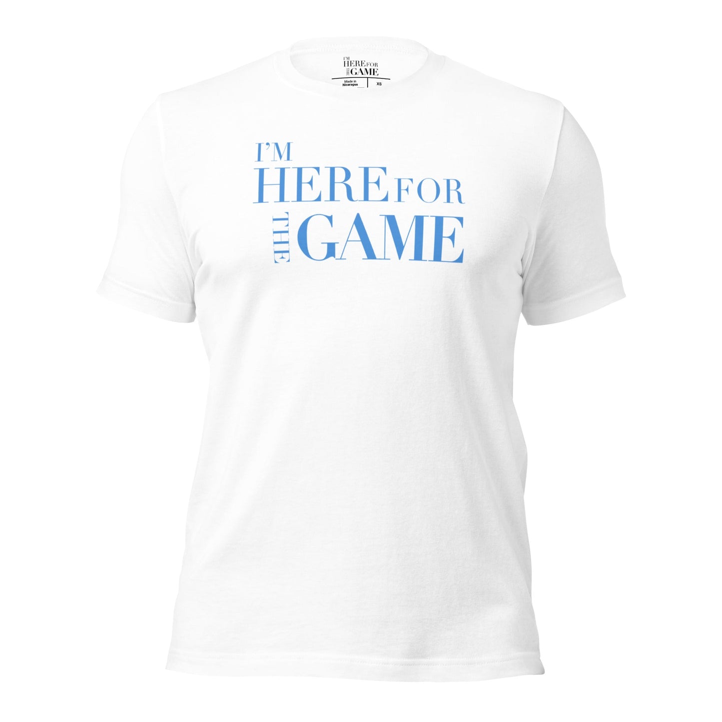 Two-Toned Blue Inspired T-Shirt - I’m Here For The Game