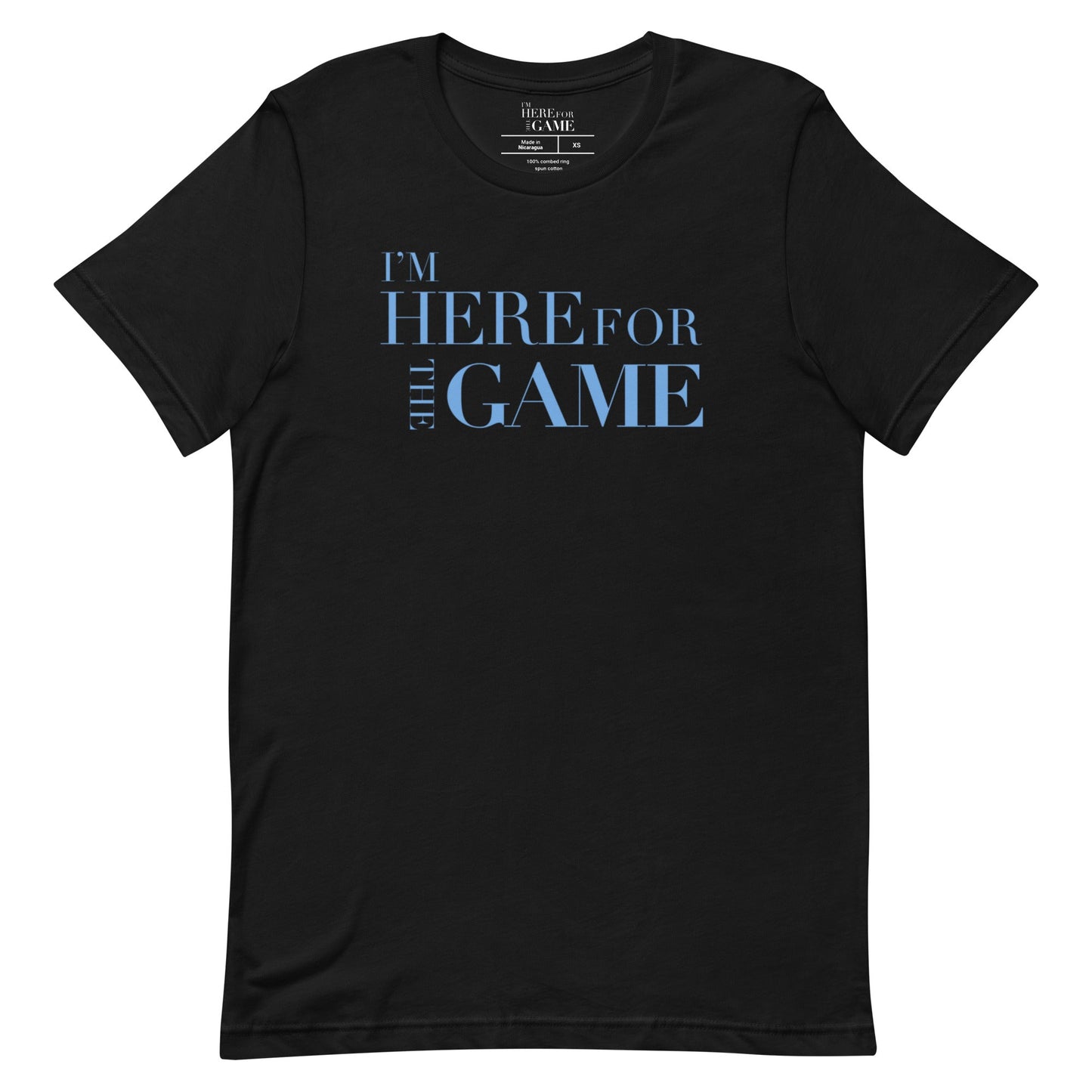 Two-Toned Blue Inspired T-Shirt - I’m Here For The Game