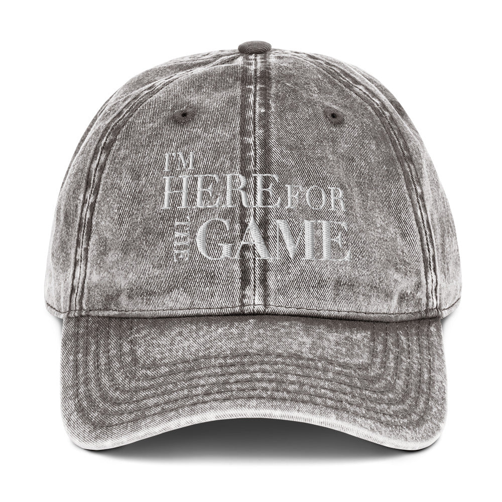 Vintage Cotton Twill Cap - I’m Here For The Game
