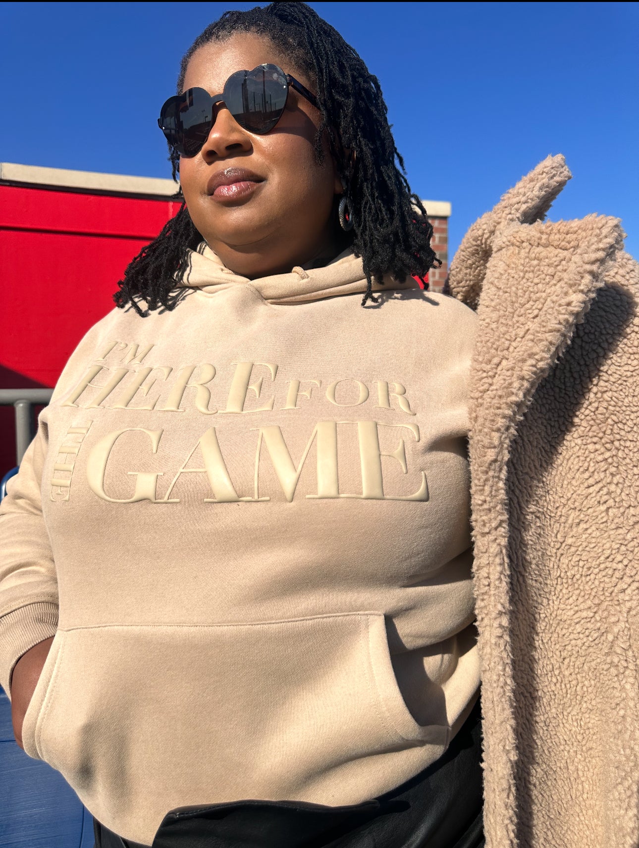 Neutral Puff Logo Hoodie