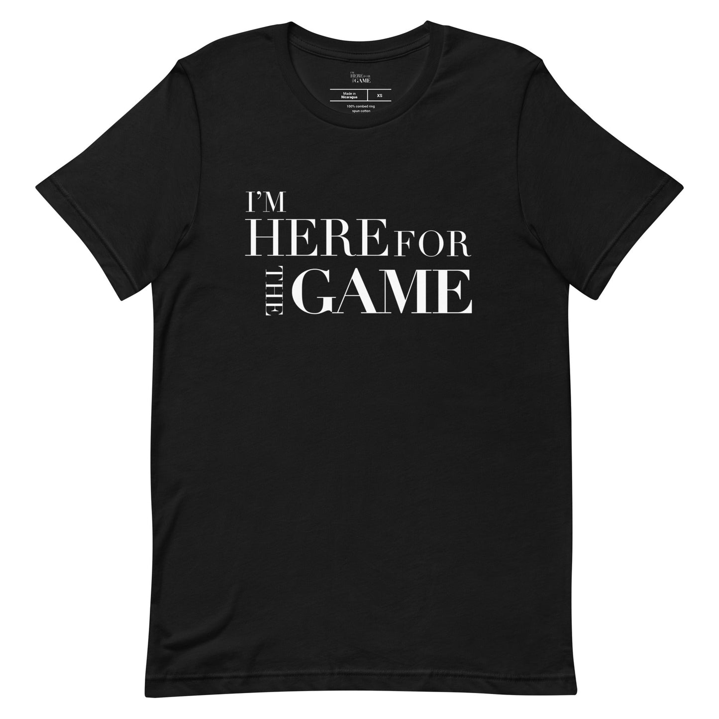 Black Logo Tee - I’m Here For The Game