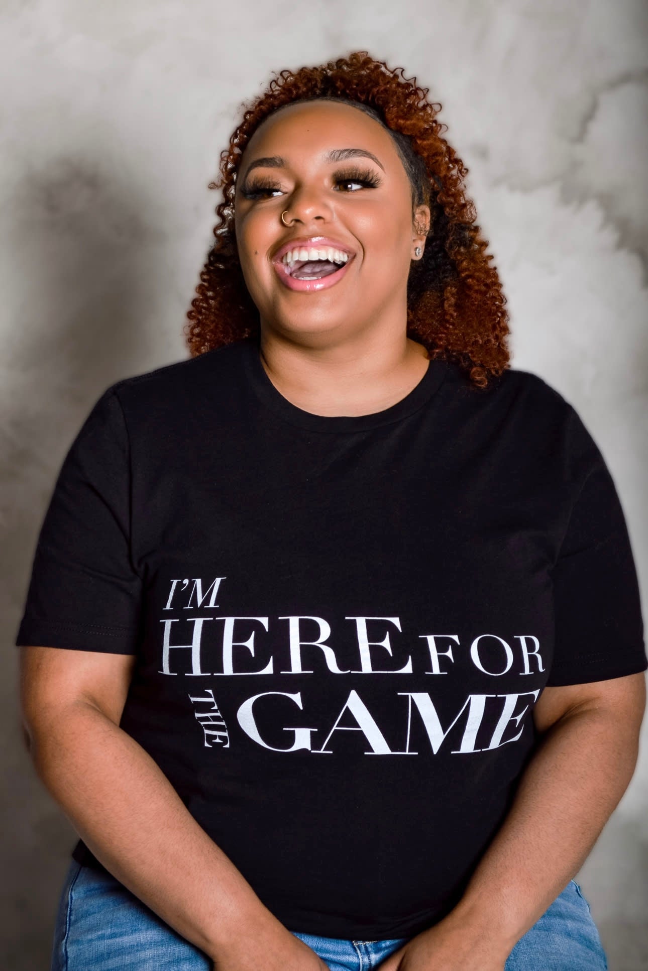 Black Logo Tee - I’m Here For The Game