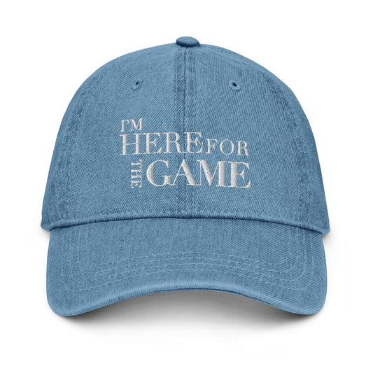 Denim Logo Hat - I’m Here For The Game