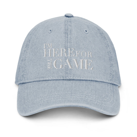 Light Denim Logo Hat - I’m Here For The Game