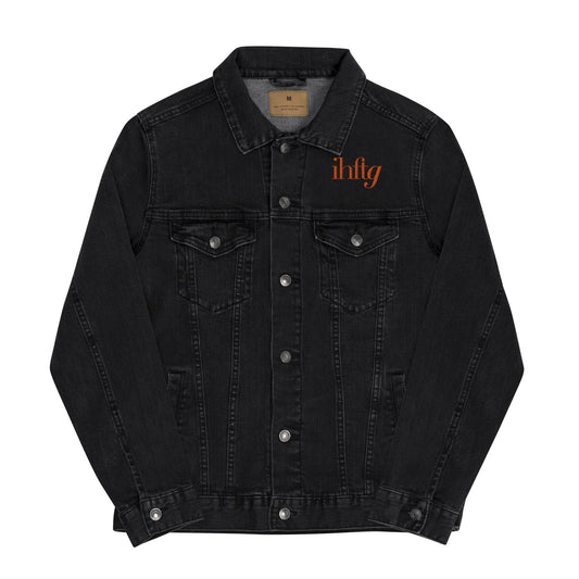 Orange Logo Denim Jacket - I’m Here For The Game