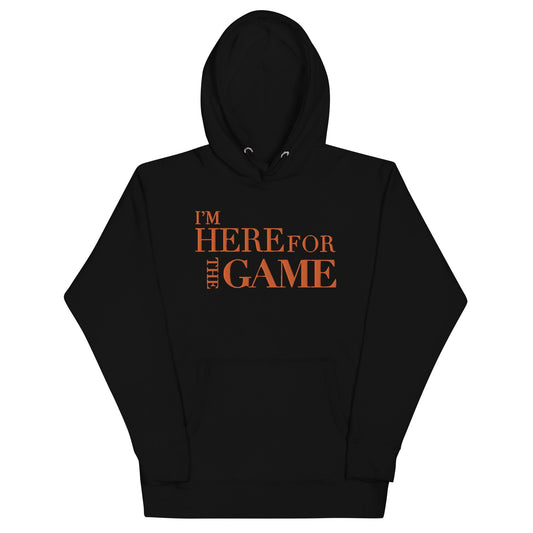 Orange Logo Hoodie - I’m Here For The Game