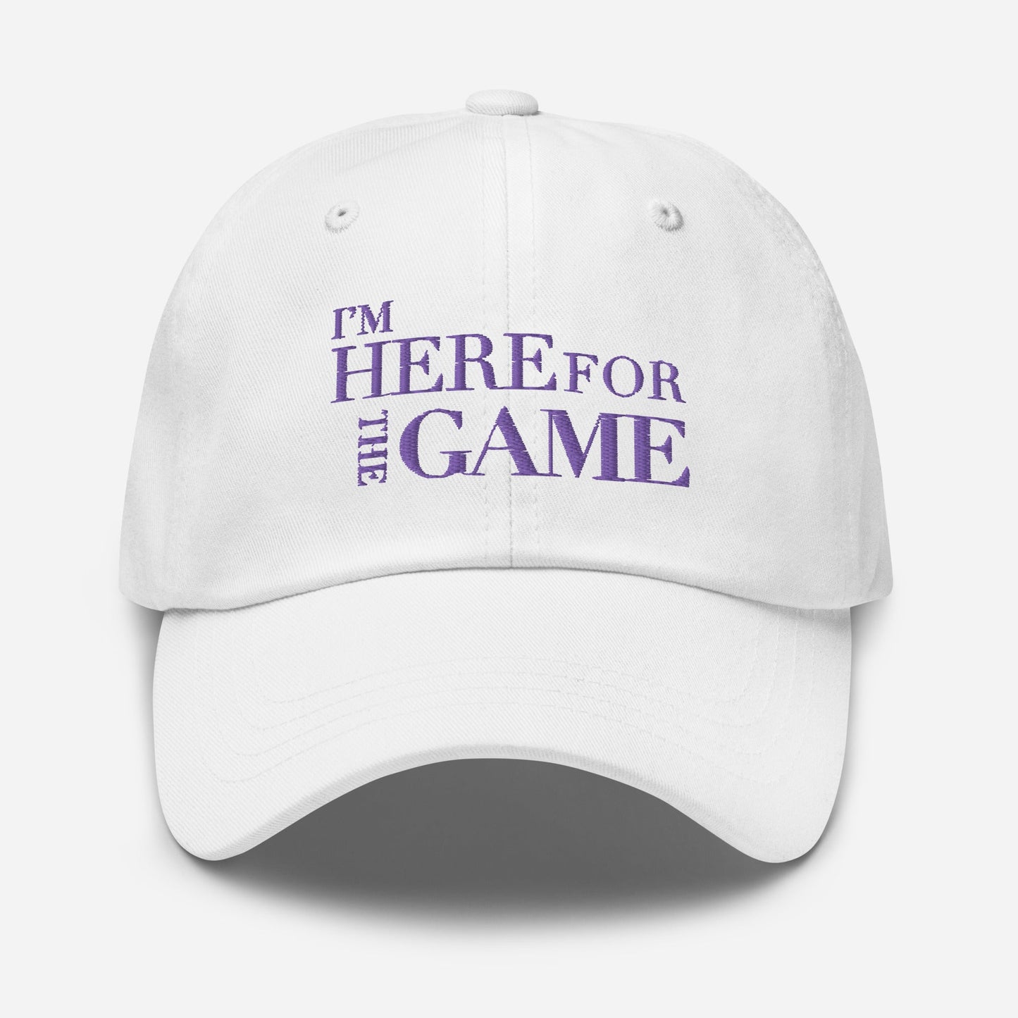 Purple Logo Hat - I’m Here For The Game