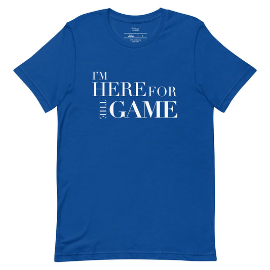 Royal Blue Logo Tshirt - I’m Here For The Game